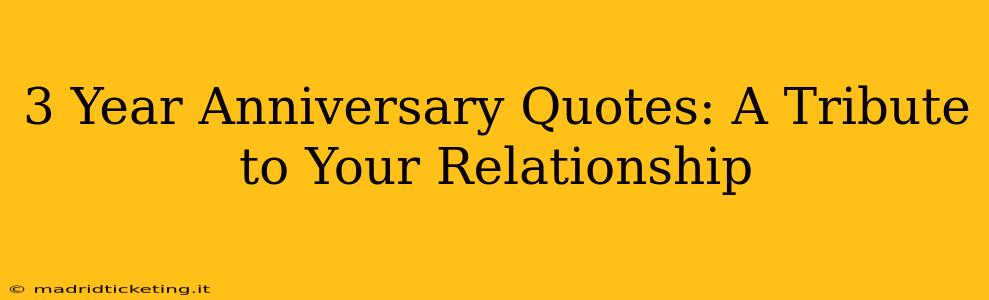 3 Year Anniversary Quotes: A Tribute to Your Relationship
