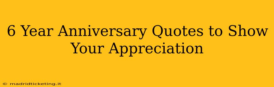 6 Year Anniversary Quotes to Show Your Appreciation