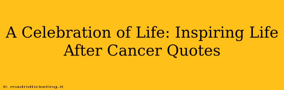 A Celebration of Life: Inspiring Life After Cancer Quotes