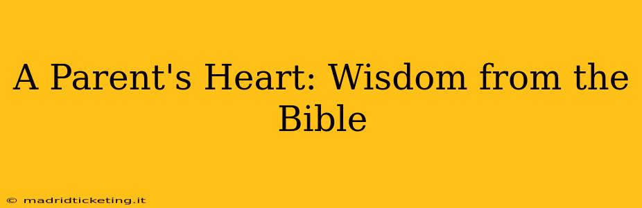 A Parent's Heart: Wisdom from the Bible