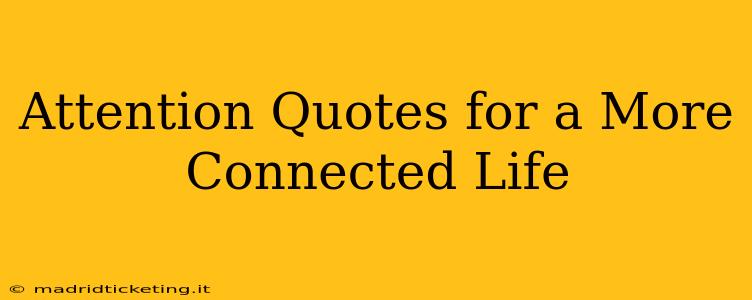 Attention Quotes for a More Connected Life