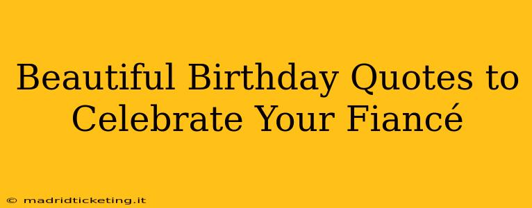 Beautiful Birthday Quotes to Celebrate Your Fiancé
