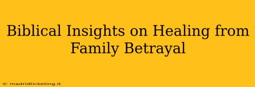 Biblical Insights on Healing from Family Betrayal