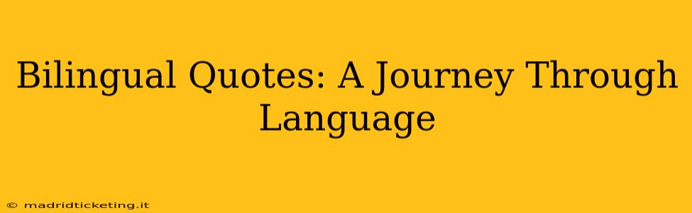 Bilingual Quotes: A Journey Through Language