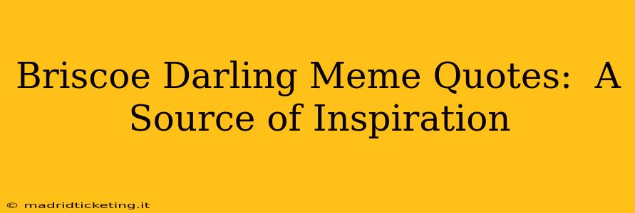 Briscoe Darling Meme Quotes:  A Source of Inspiration