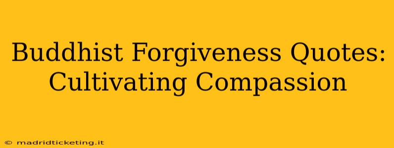 Buddhist Forgiveness Quotes: Cultivating Compassion