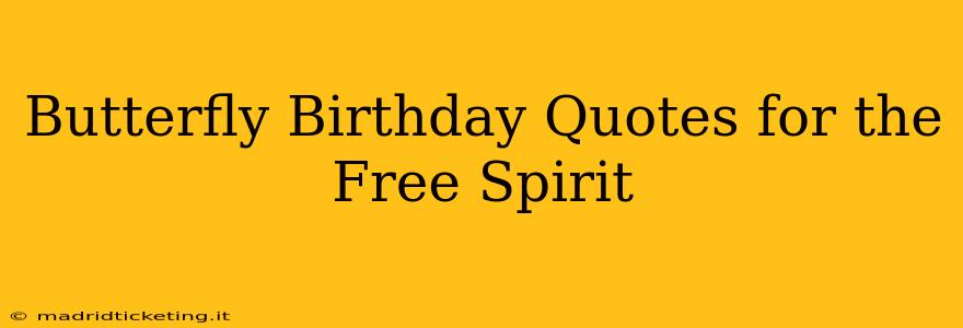 Butterfly Birthday Quotes for the Free Spirit