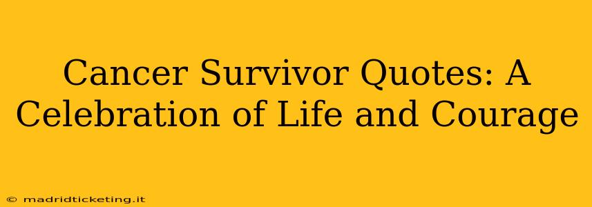 Cancer Survivor Quotes: A Celebration of Life and Courage