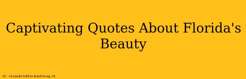 Captivating Quotes About Florida's Beauty