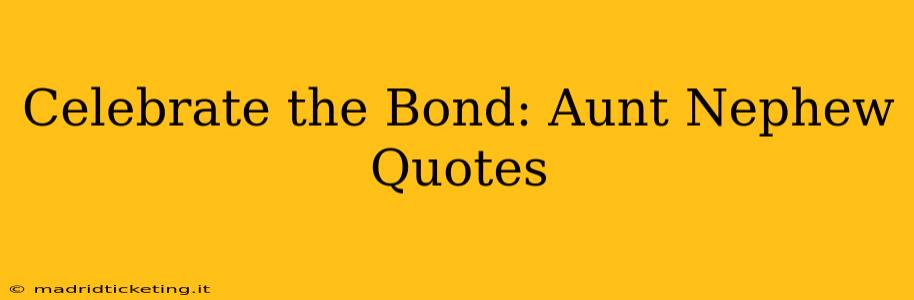 Celebrate the Bond: Aunt Nephew Quotes