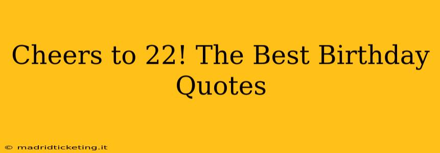 Cheers to 22! The Best Birthday Quotes