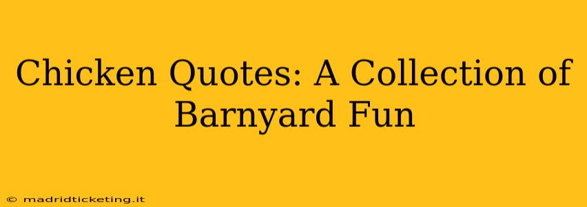 Chicken Quotes: A Collection of Barnyard Fun