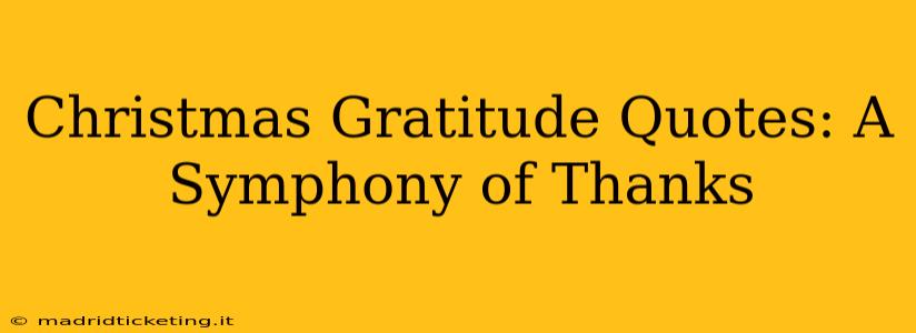 Christmas Gratitude Quotes: A Symphony of Thanks