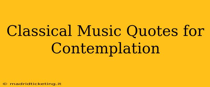 Classical Music Quotes for Contemplation