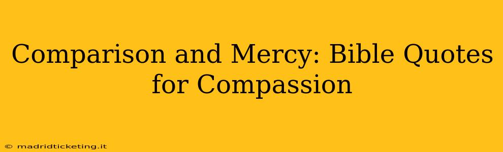 Comparison and Mercy: Bible Quotes for Compassion