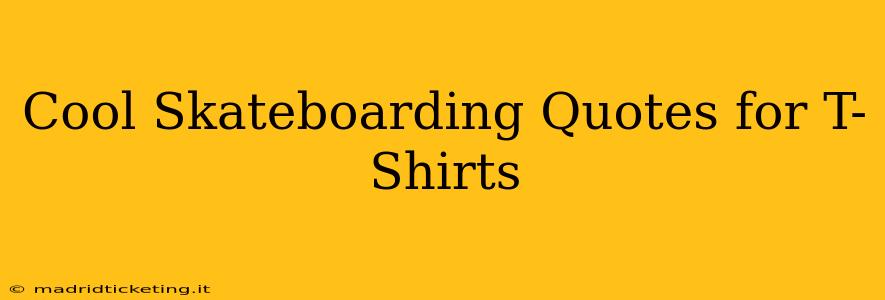 Cool Skateboarding Quotes for T-Shirts