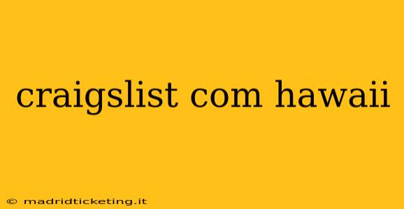 craigslist com hawaii