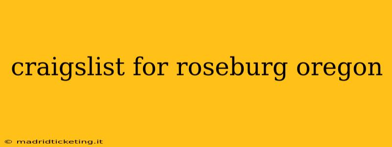 craigslist for roseburg oregon