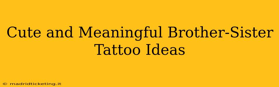 Cute and Meaningful Brother-Sister Tattoo Ideas