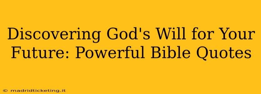 Discovering God's Will for Your Future: Powerful Bible Quotes