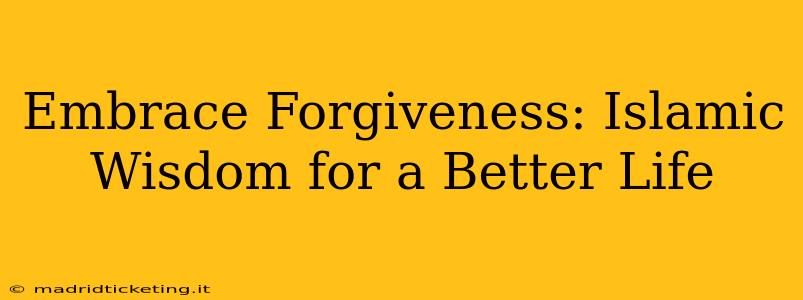 Embrace Forgiveness: Islamic Wisdom for a Better Life