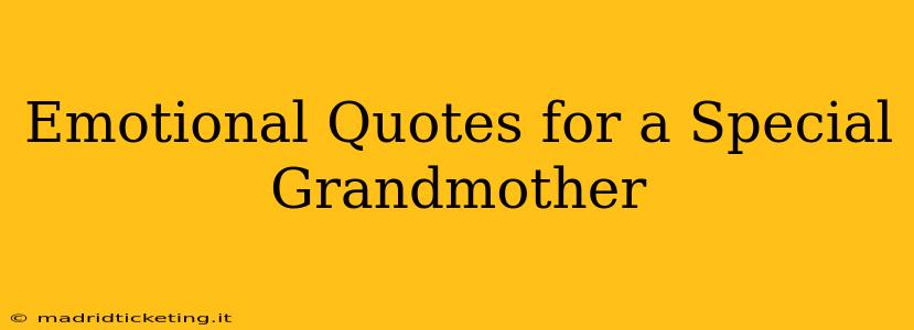 Emotional Quotes for a Special Grandmother
