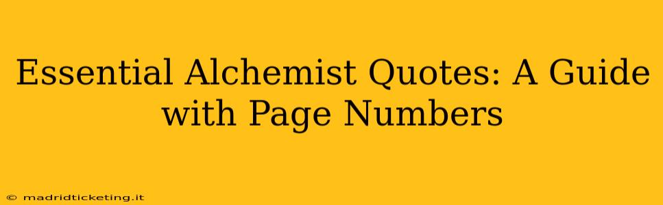 Essential Alchemist Quotes: A Guide with Page Numbers