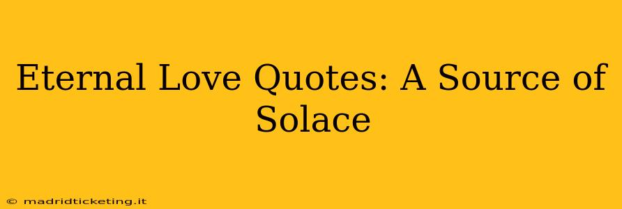 Eternal Love Quotes: A Source of Solace