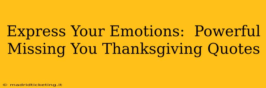 Express Your Emotions:  Powerful Missing You Thanksgiving Quotes