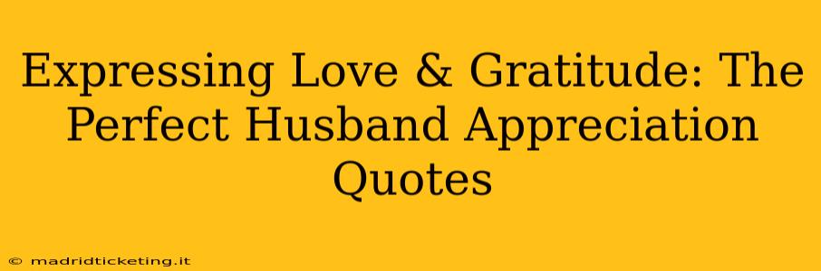 Expressing Love & Gratitude: The Perfect Husband Appreciation Quotes