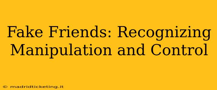 Fake Friends: Recognizing Manipulation and Control