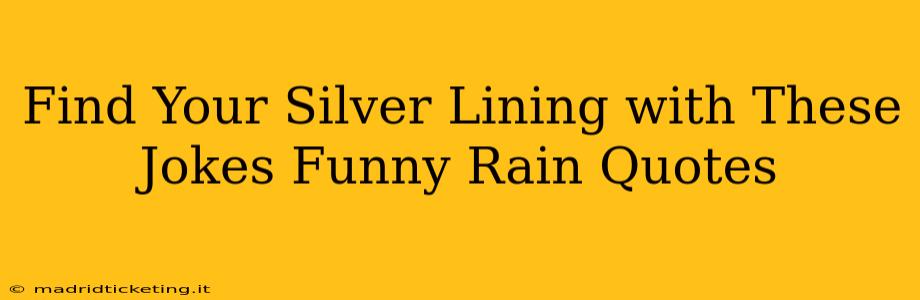 Find Your Silver Lining with These Jokes Funny Rain Quotes