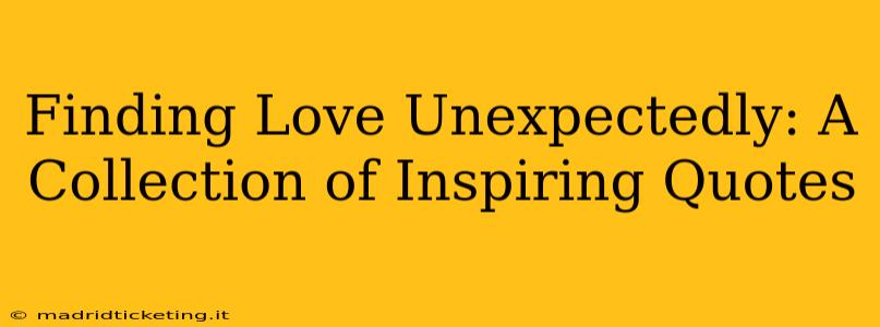 Finding Love Unexpectedly: A Collection of Inspiring Quotes