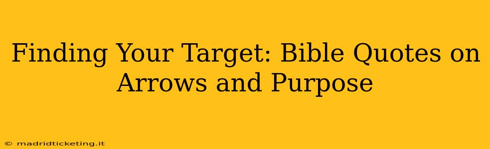 Finding Your Target: Bible Quotes on Arrows and Purpose