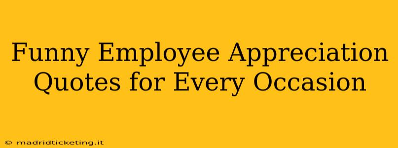Funny Employee Appreciation Quotes for Every Occasion