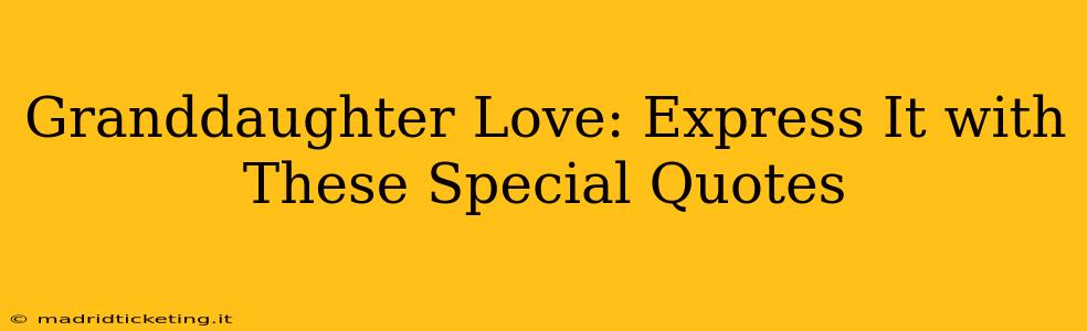Granddaughter Love: Express It with These Special Quotes