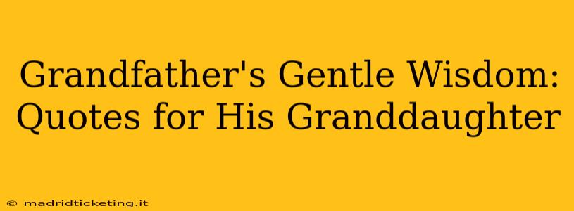 Grandfather's Gentle Wisdom: Quotes for His Granddaughter