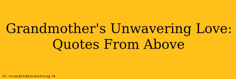 Grandmother's Unwavering Love: Quotes From Above
