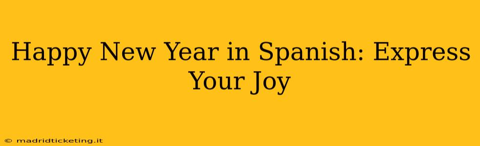 Happy New Year in Spanish: Express Your Joy