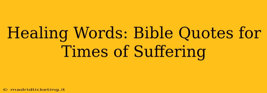 Healing Words: Bible Quotes for Times of Suffering