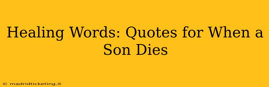 Healing Words: Quotes for When a Son Dies