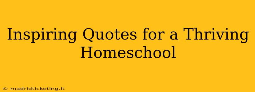 Inspiring Quotes for a Thriving Homeschool