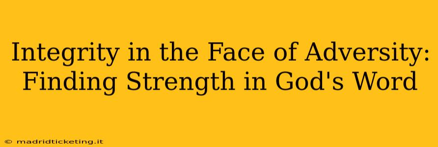 Integrity in the Face of Adversity: Finding Strength in God's Word