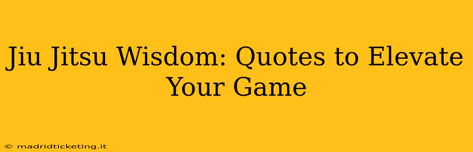 Jiu Jitsu Wisdom: Quotes to Elevate Your Game