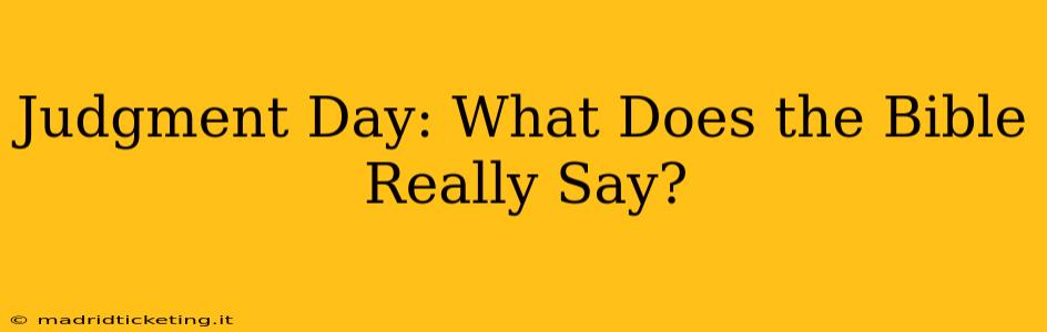Judgment Day: What Does the Bible Really Say?