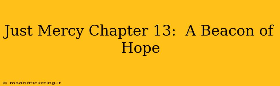 Just Mercy Chapter 13:  A Beacon of Hope