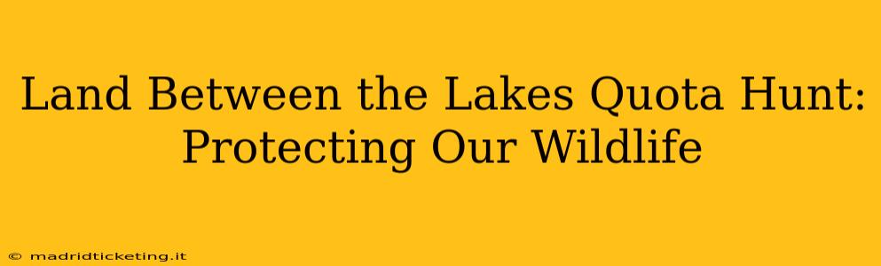 Land Between the Lakes Quota Hunt: Protecting Our Wildlife
