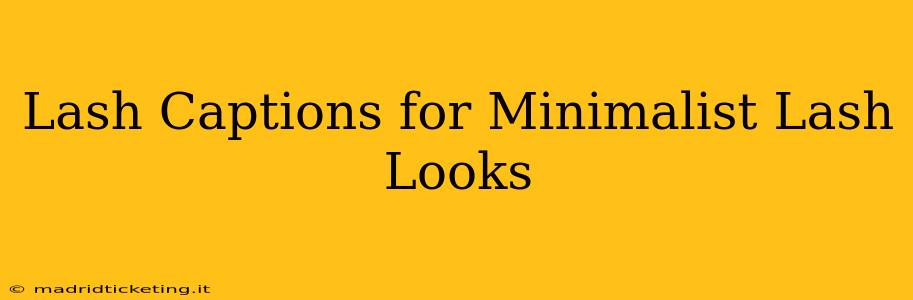 Lash Captions for Minimalist Lash Looks