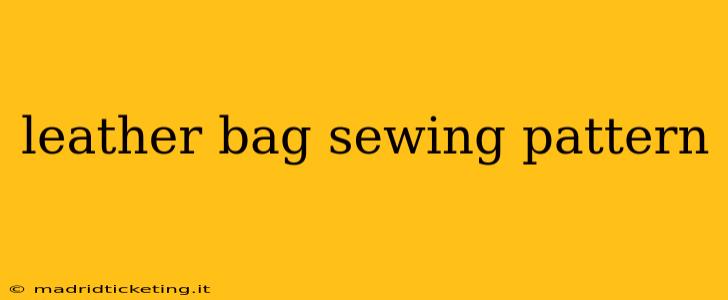 leather bag sewing pattern