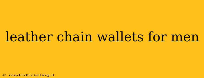leather chain wallets for men